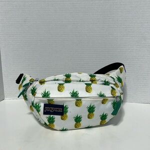 JanSport Fifth Avenue waistpack crossbody bagwhite pineapples